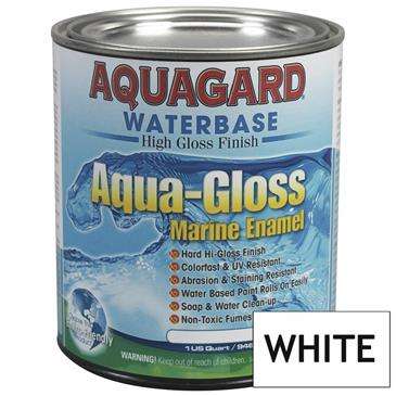 Aquagard White Aqua Gloss Waterbased Enamel 1 Quart - Colorfast & UV Resistant