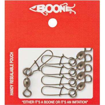 Boone Bait Black Crane Duo Lock Swivels Size 5 - Handy Resealable Pouch