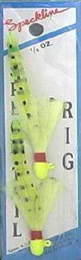 H&H Lure Co. H & H Lure Chartreuse/Chartreuse Speck Tail Rig 1/8 Ounce - High Quality H&H Lure Co. H & H Lure Chartreuse/Chartreuse Speck Tail Rig 1/8 Ounce - High Quality