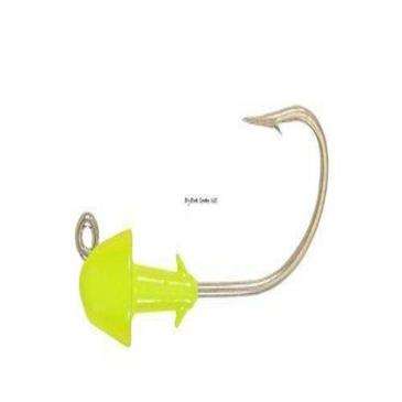 H&H Lure Co. H & H Lure Chartreuse Tout Jig Head 10 Per Pack 3/8 Ounce - Fishing Lures