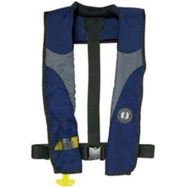 Mustang Survival Mustang Navy/Carbon Deluxe Inflatable PFD Manual - Manual Inflation