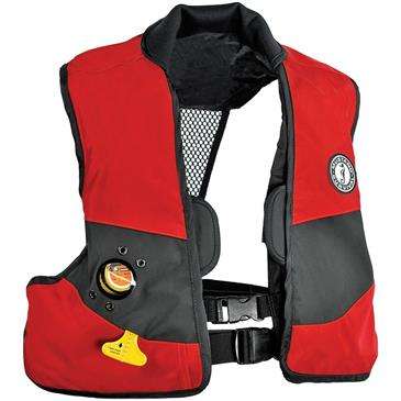 Mustang Survival Red Inflatable Vest PFD w/LIFT Auto Hydrostatic Activation Mustang Survival Red Inflatable Vest PFD w/LIFT Auto Hydrostatic Activation
