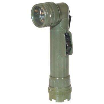  Olive Drab Green C-Cell Mini Anglehead Flashlite - Four Color Lenses & Belt Clip