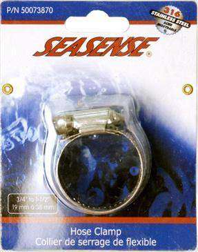 UNIMAR Seasense Hose Clamp 3/4" S.S. Pair - Easily installed w/a flat head screwdriver UNIMAR Seasense Hose Clamp 3/4" S.S. Pair - Easily installed w/a flat head screwdriver