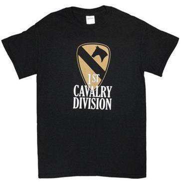 Fox Outdoor Black 1St Cavalry Division One Sided Imprinted T-Shirt Fox Outdoor Black 1St Cavalry Division One Sided Imprinted T-Shirt
