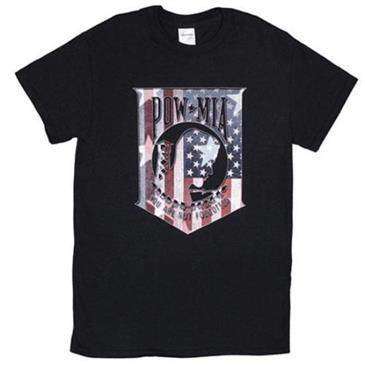 Fox Outdoor Black Pow Mia One Side Imprinted T-Shirt Fox Outdoor Black Pow Mia One Side Imprinted T-Shirt