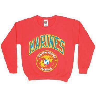 Fox Outdoor Small Red KIDS MARINES IMPRINTED/LOGO LONG SLEEVE SWEATSHIRT - Childrens, USMC