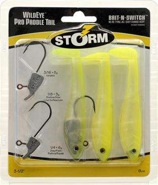 Generic Storm Wildeye Pro Paddle Tail 3.5 (Chartreuse Pearl, Size- 3.5) - Wildeye P Paddle Tail 3.5Chart