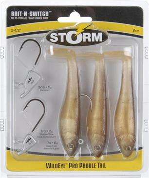 Generic Storm Wildeye Pro Paddle Tail 3.5 (Mud Minnow, Size- 3.5) - Wildeye P Paddle Tail 3.5 Mud