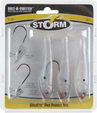 Generic Storm Wildeye Pro Paddle Tail 3.5 (Pearl, Size- 3.5) - Wildeye P Paddle Tail 3.5Pearl