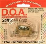 D.O.A Clear Flavored Softshell Crab Fishing Lure - Natural Sink Rate