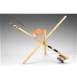 Deluxe Wood Tip-Up w/Line - Ideal For Deep Snow Cover, Rust Resistant Flag Wire