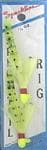 H & H Lure Chartreuse/Chartreuse Speck Tail Rig 1/8 Ounce - High Quality
