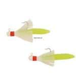 H & H Lure Lime Glow Speck Tail Rig 1/8 Ounce - Fishing Accessory/High Quality