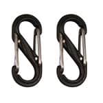 Nite Ize Black S-Biner Plastic Size #0 2 Per Pack - Wire Gate Closure