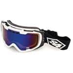S4 White-Blue ALRT Shiny Goggle - Optical Armor Anti-Scratch Coating