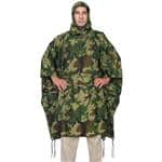 P/U Coated Waterproof Rain Poncho Hood W/Drawstring Cord