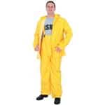Generic Yellow Mens 3 Piece Industrial Rainsuit XX-Large - Made Of PVC Laminated To Clot