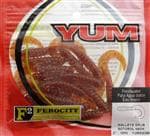 Yum Motor Oil Neon F2 Walleye Grub Bait 15 Pack 4'' - Provides Strong Scent Trail